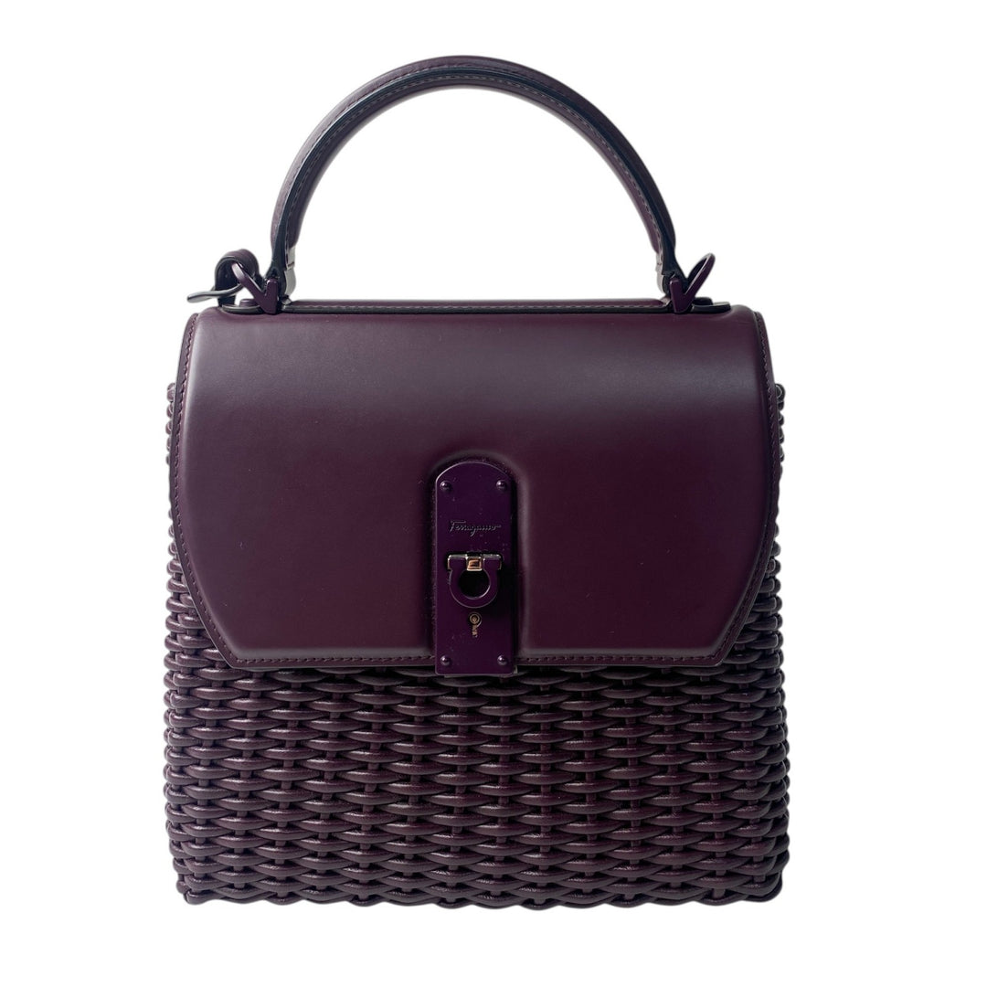 フェラガモ FERRAGAMO レディース 編み込み ガンチーニ 2way ショルダーバッグ ハンドバッグ GG-211063 斜めがけ クロスボディ