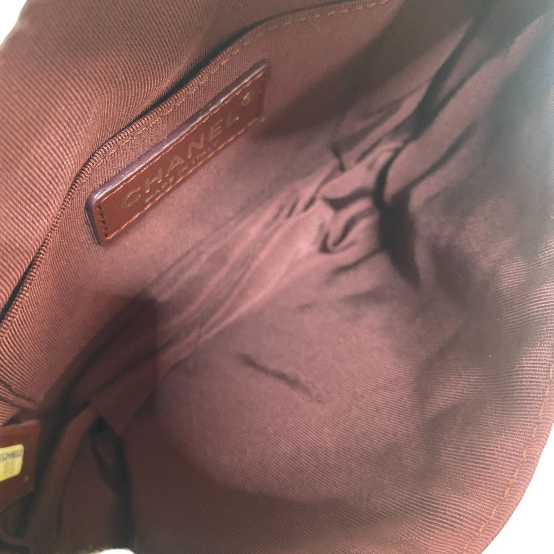 未使用 シャネル CHANEL レディース マリン モチーフ ウール レザー ボディバッグ