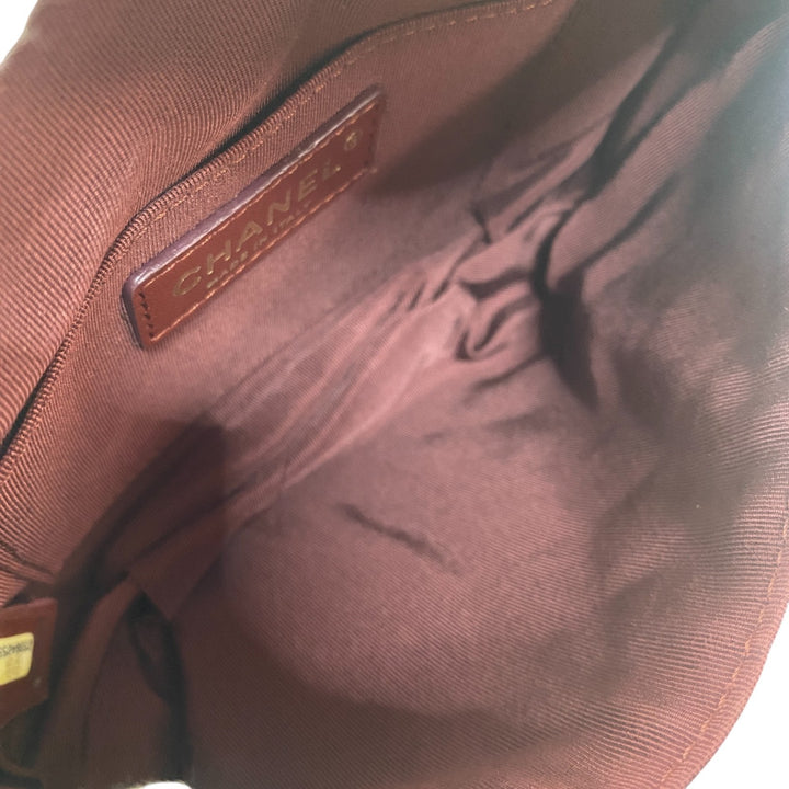 未使用 シャネル CHANEL レディース マリン モチーフ ウール レザー ボディバッグ