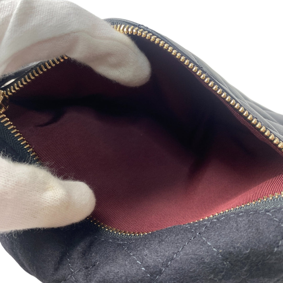 未使用 シャネル CHANEL レディース マリン モチーフ ウール レザー ボディバッグ