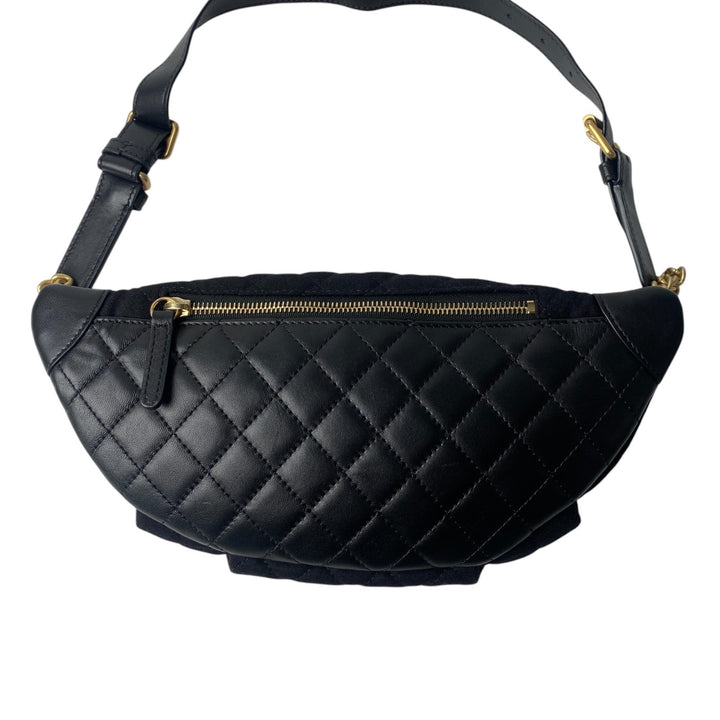 未使用 シャネル CHANEL レディース マリン モチーフ ウール レザー ボディバッグ