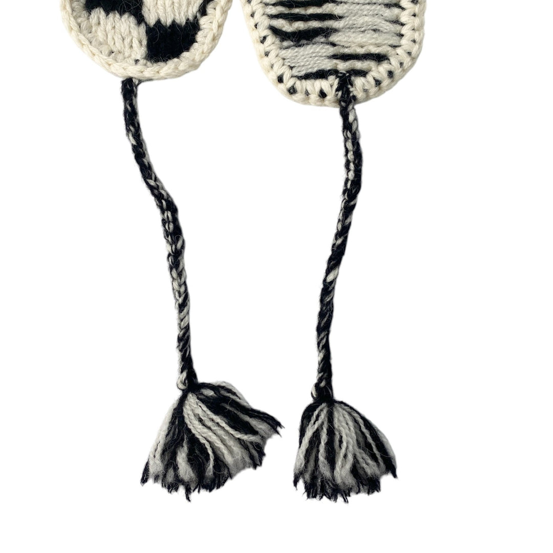 セリーヌ CELINE レディース チェック ニット ロゴ キャップ　♯TU