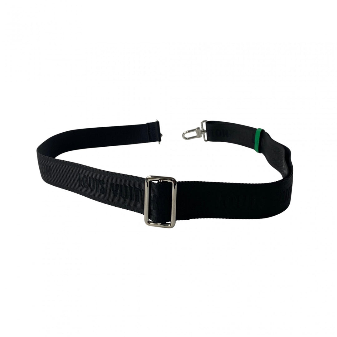 未使用 ルイ ヴィトン LOUIS VUITTON ショルダーストラップ　長さ調整可能　シルバー金具 ブラック　黒　キャンバス