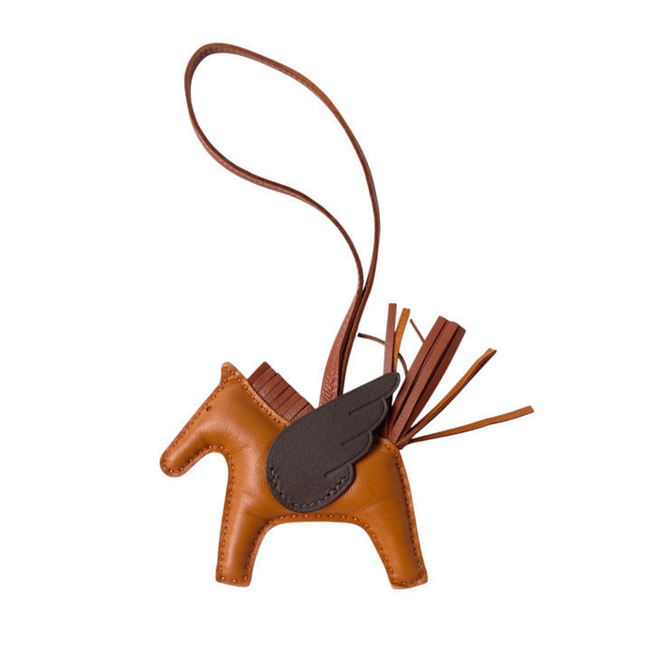 未使用 エルメス HERMES レディース ロデオ ペガサスPM バッグ チャーム W刻印 パンデピス×シエンヌ×モカ