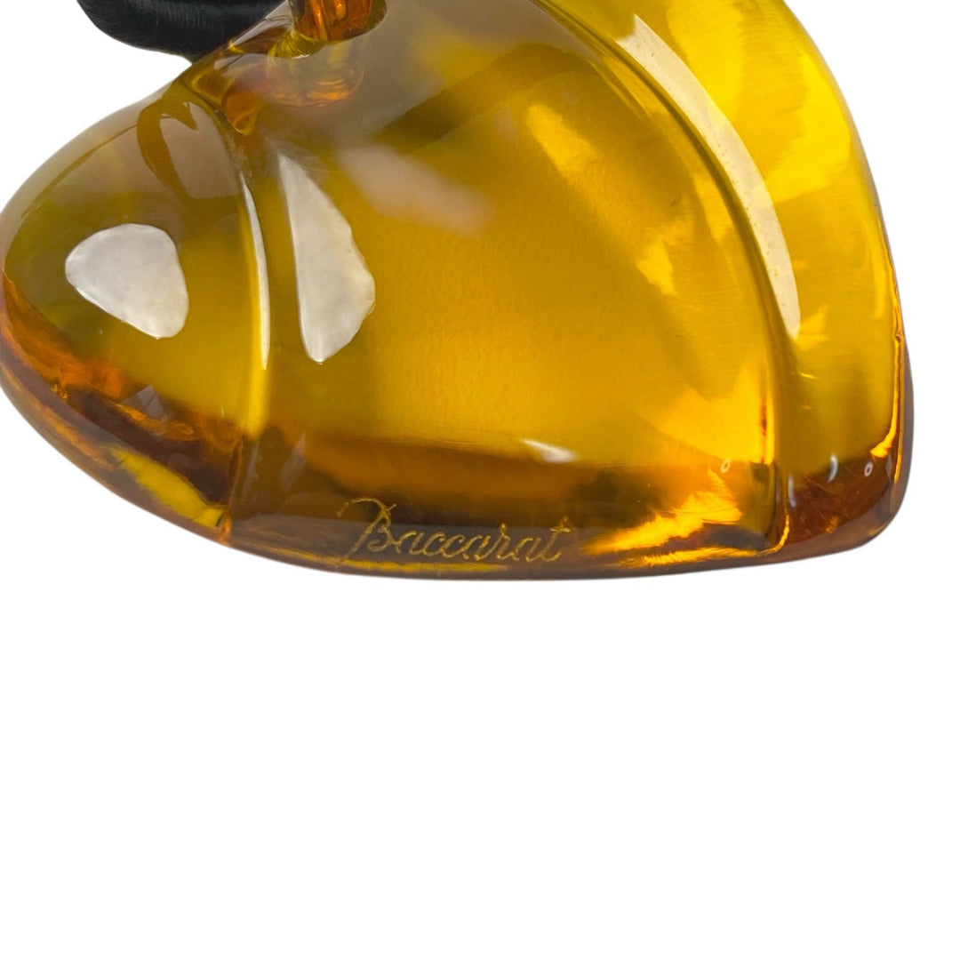 バカラ BACCARAT ハートネックレス イエロー クリスタル レディース