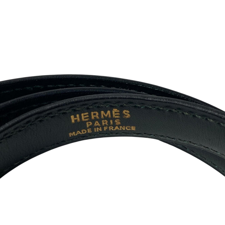 エルメス HERMES ボックスカーフ ビンテージ ショルダーバッグ レザー ブラック レディース 刻印不明
