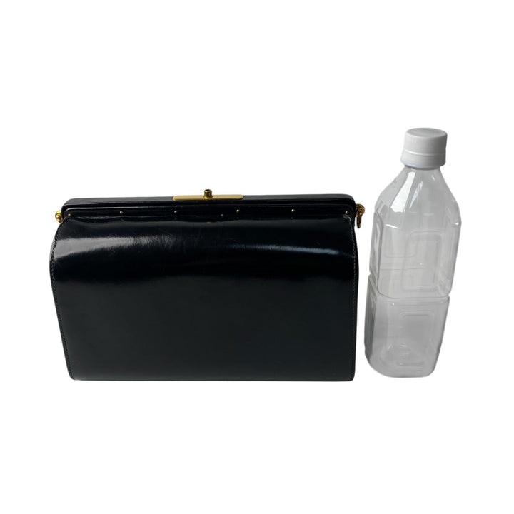 エルメス HERMES ボックスカーフ ビンテージ ショルダーバッグ レザー ブラック レディース 刻印不明