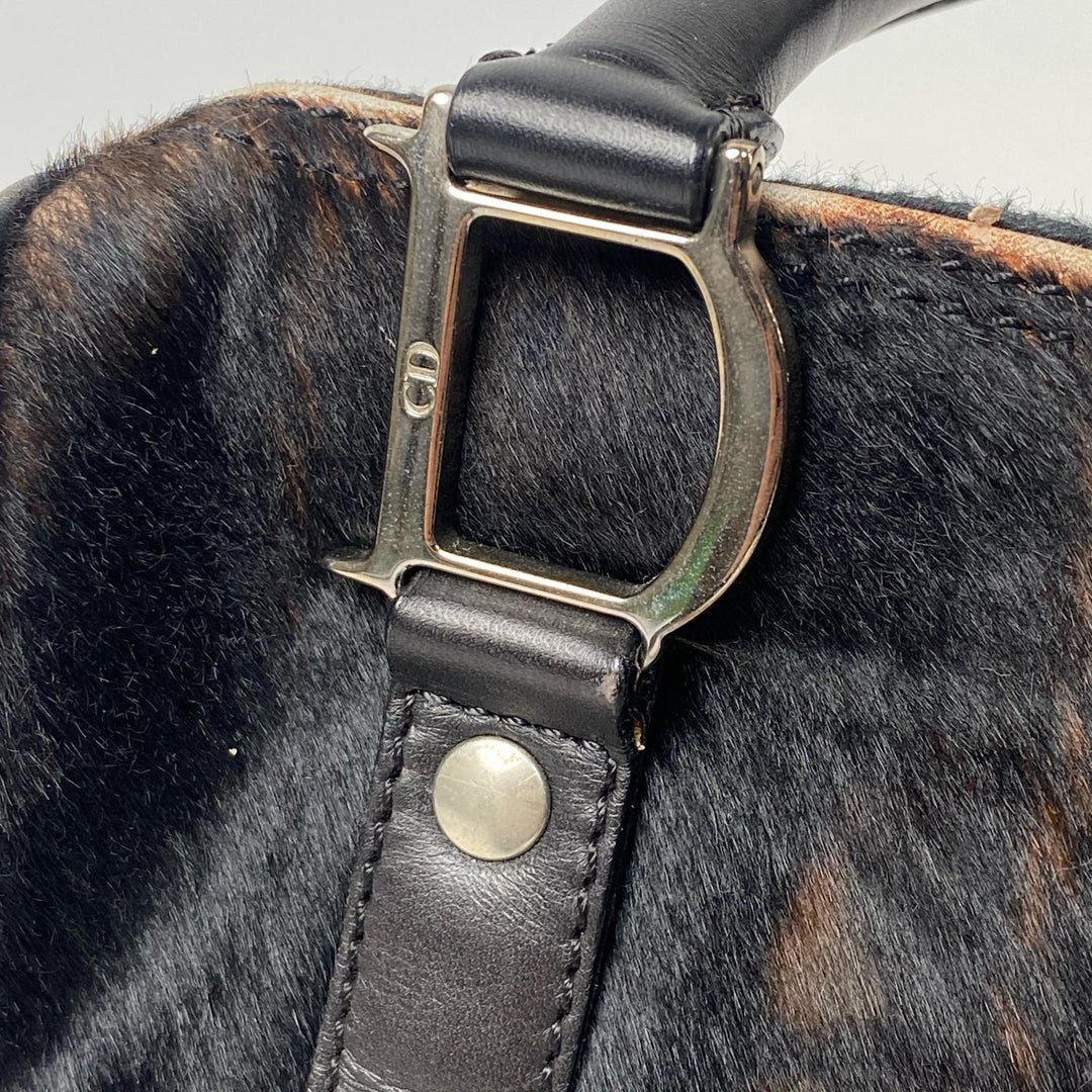 ディオール DIOR ハラコ ミニボストンバッグ レディース