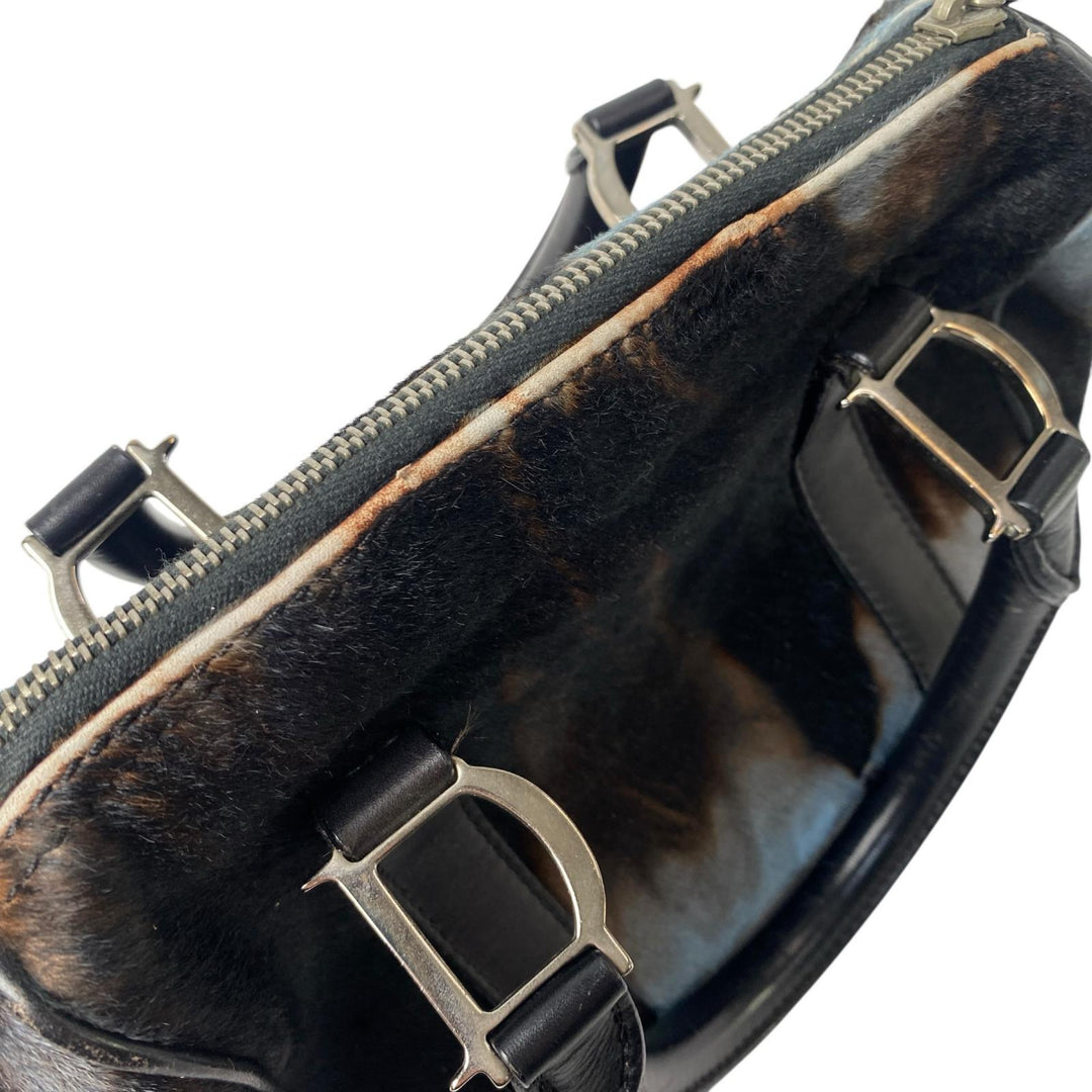 ディオール DIOR ハラコ ミニボストンバッグ レディース