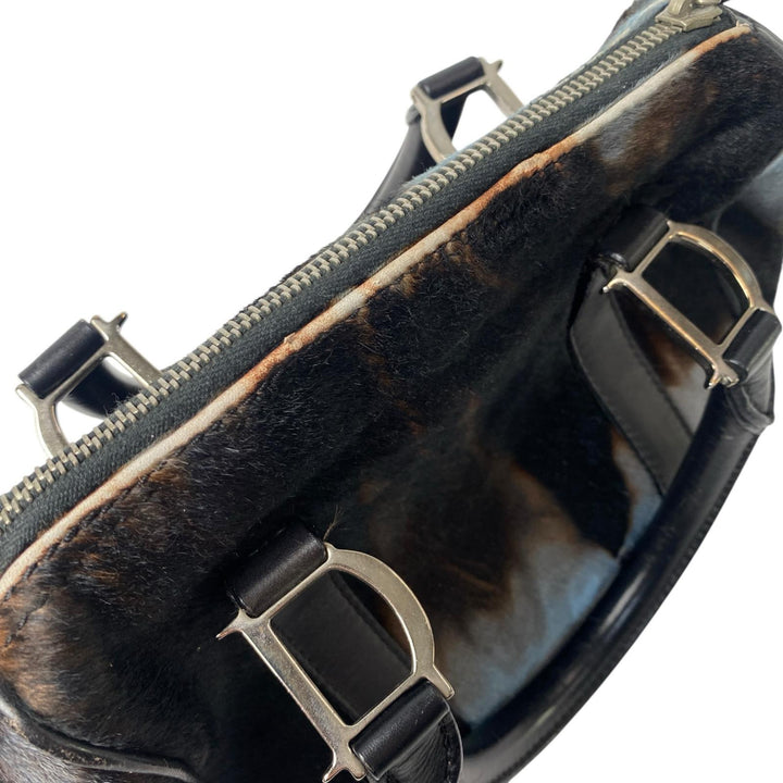 ディオール DIOR ハラコ ミニボストンバッグ レディース