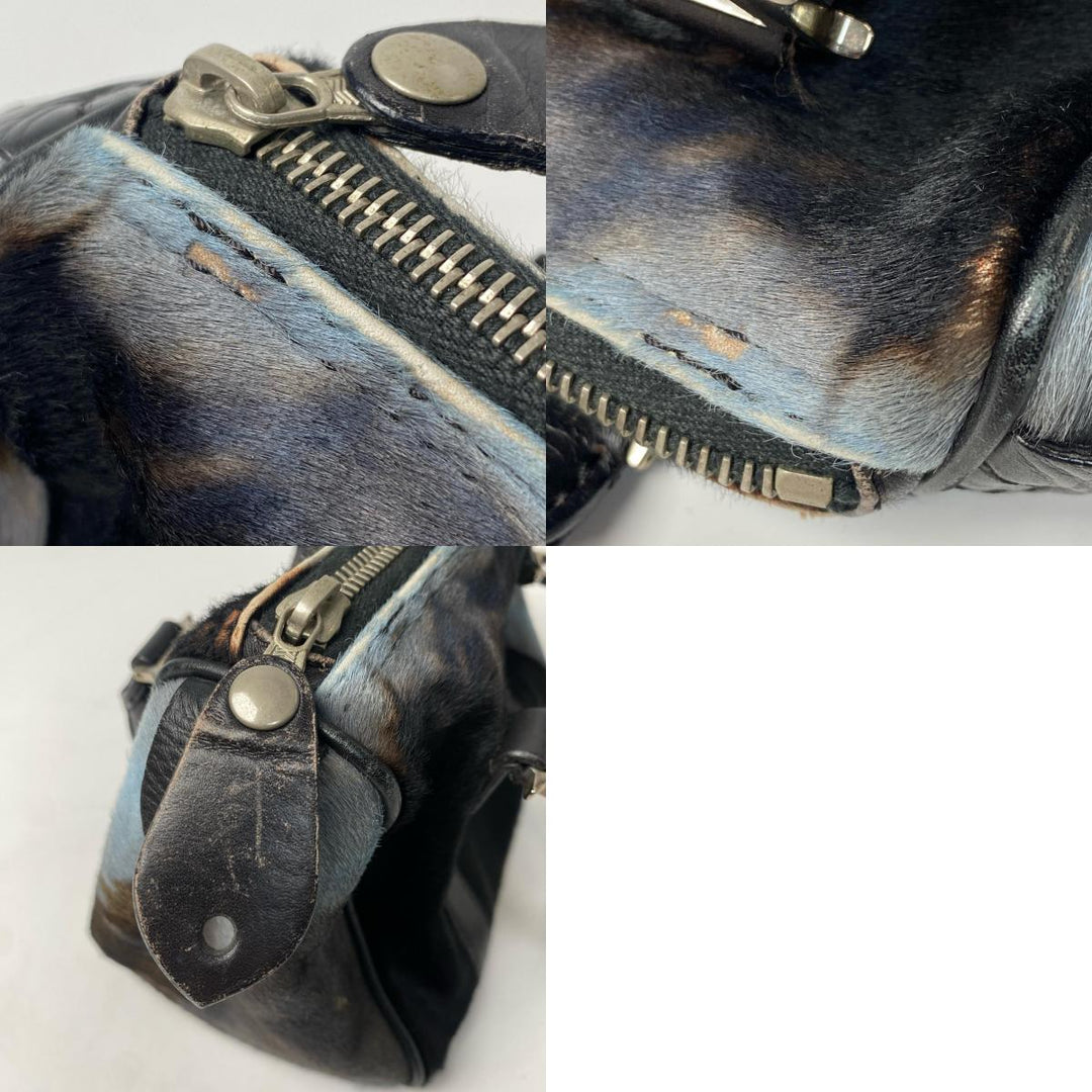 ディオール DIOR ハラコ ミニボストンバッグ レディース
