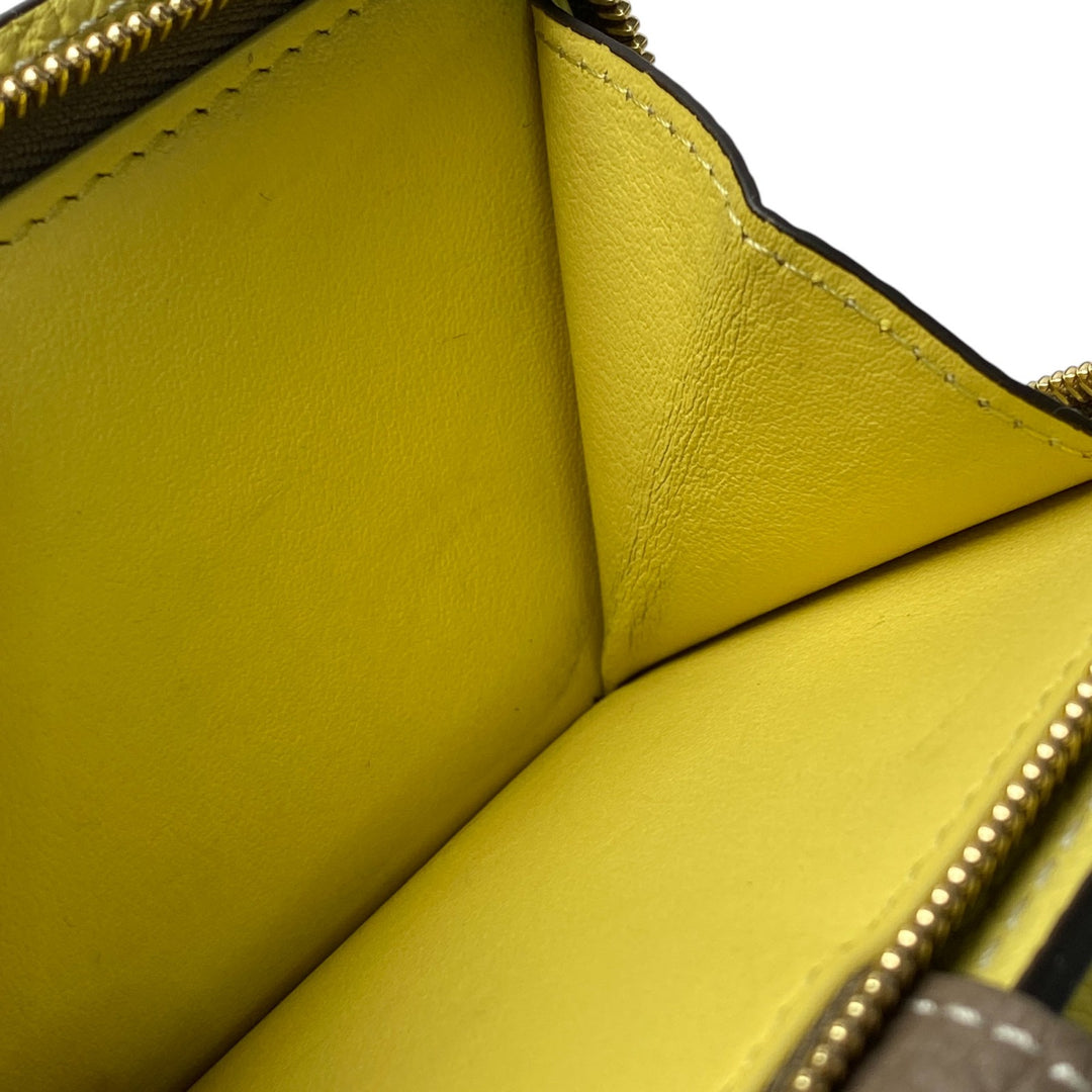 美品 ボナベンチュラ BONAVENTURA レディース ベルテッド ミディアム ウォレット グレージュ