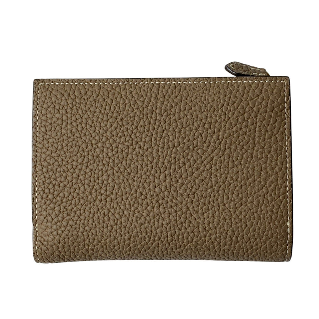 美品 ボナベンチュラ BONAVENTURA レディース ベルテッド ミディアム ウォレット グレージュ