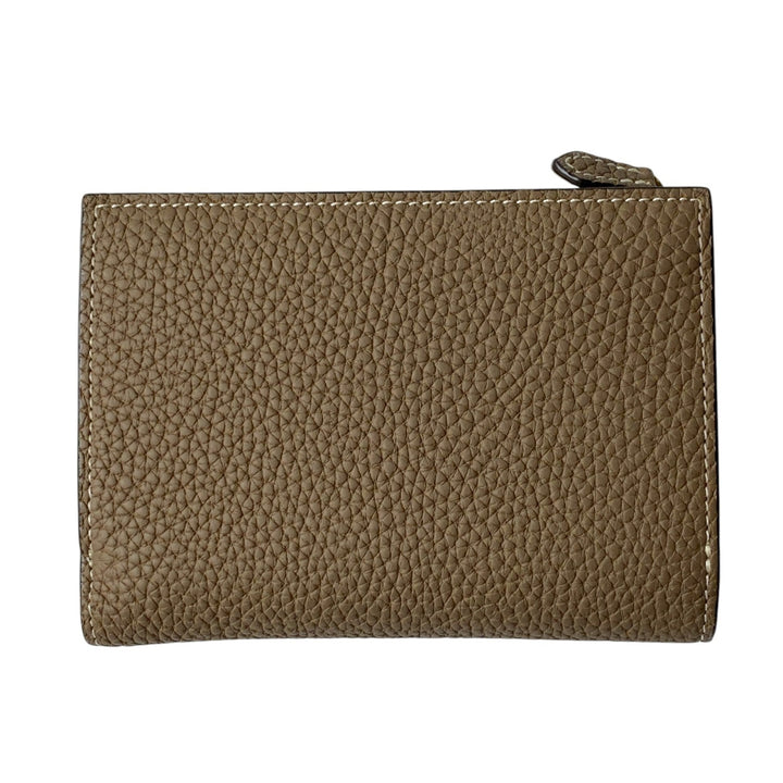 美品 ボナベンチュラ BONAVENTURA レディース ベルテッド ミディアム ウォレット グレージュ