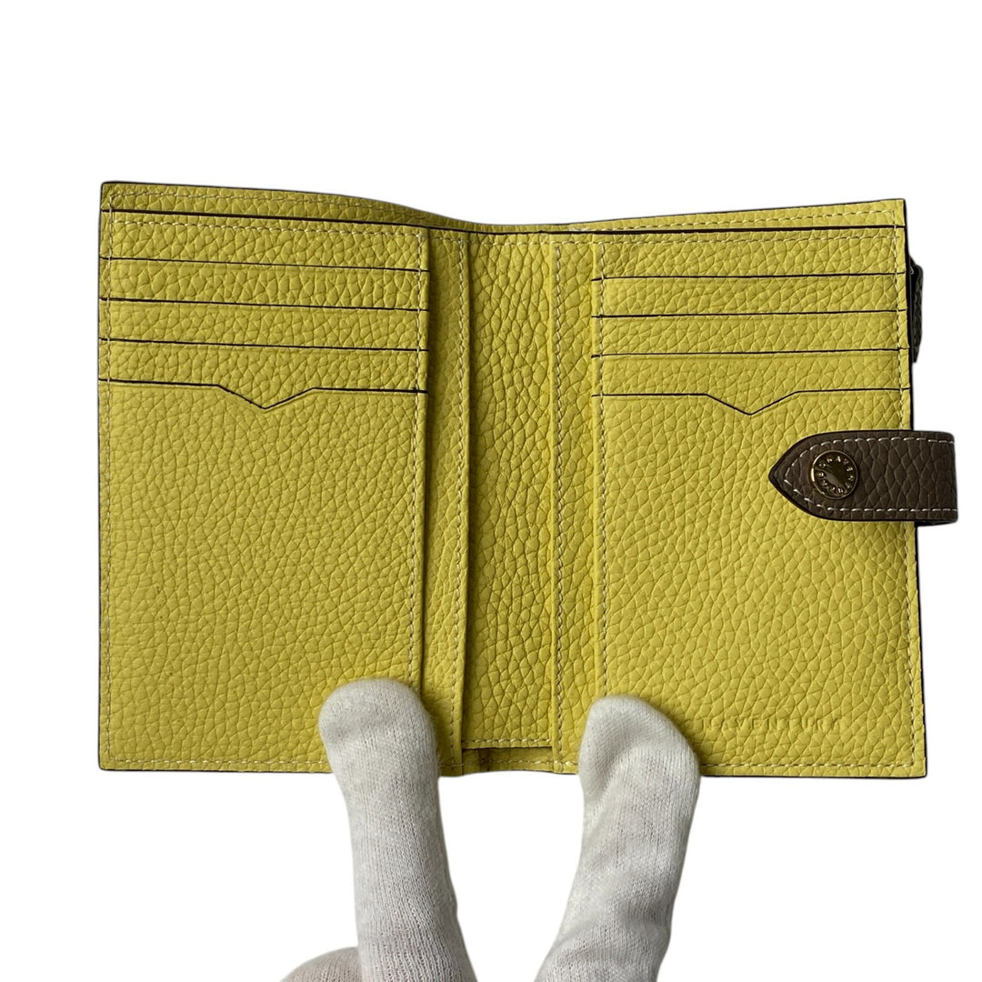 美品 ボナベンチュラ BONAVENTURA レディース ベルテッド ミディアム ウォレット グレージュ