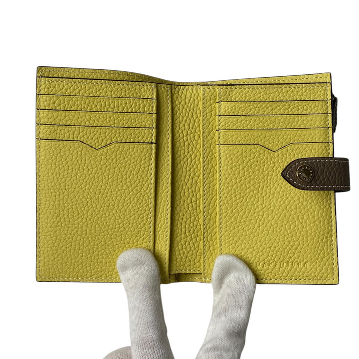 美品 ボナベンチュラ BONAVENTURA レディース ベルテッド ミディアム ウォレット グレージュ