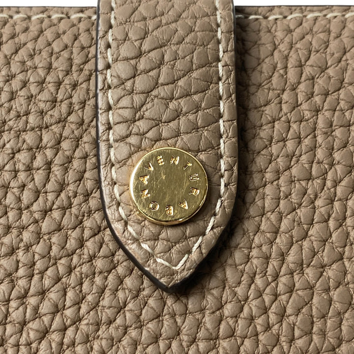 美品 ボナベンチュラ BONAVENTURA レディース ベルテッド ミディアム ウォレット グレージュ