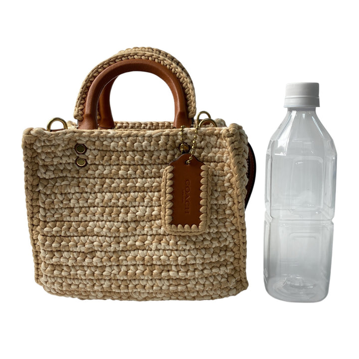 美品 コーチ coach レディース ローグ20 クロシェ 3way ショルダーバッグ ハンドバッグ 斜めがけ クロスボディ