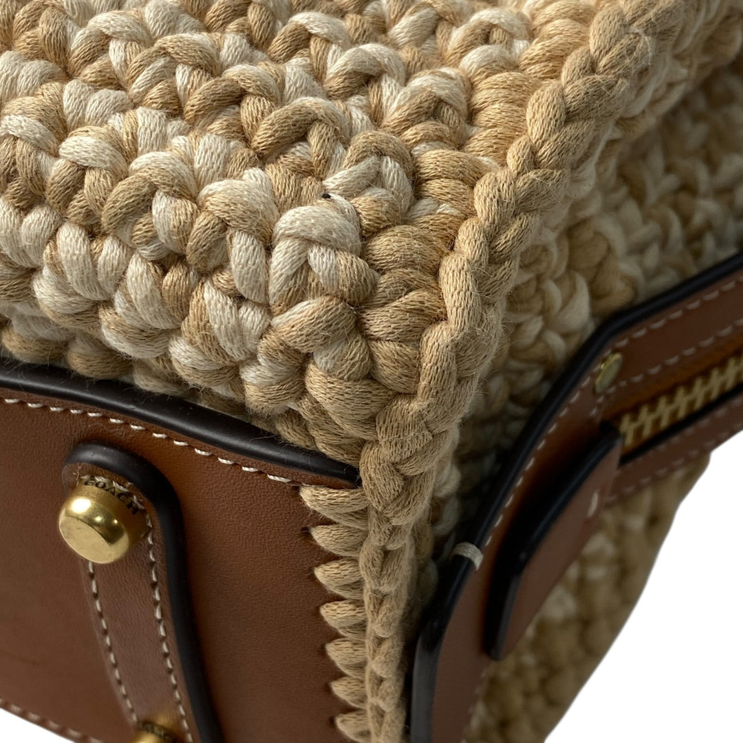 美品 コーチ coach レディース ローグ20 クロシェ 3way ショルダーバッグ ハンドバッグ 斜めがけ クロスボディ