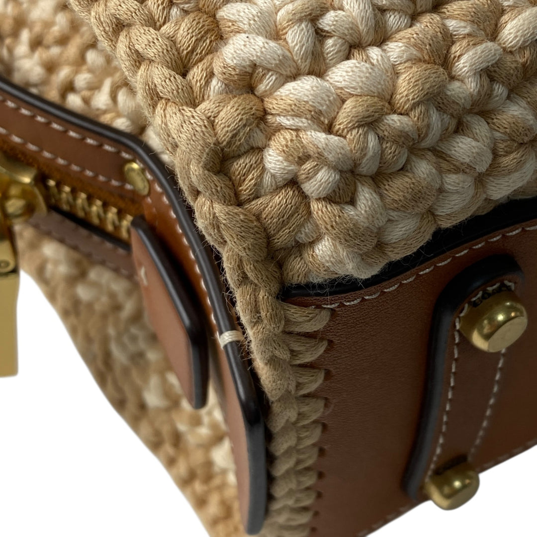 美品 コーチ coach レディース ローグ20 クロシェ 3way ショルダーバッグ ハンドバッグ 斜めがけ クロスボディ