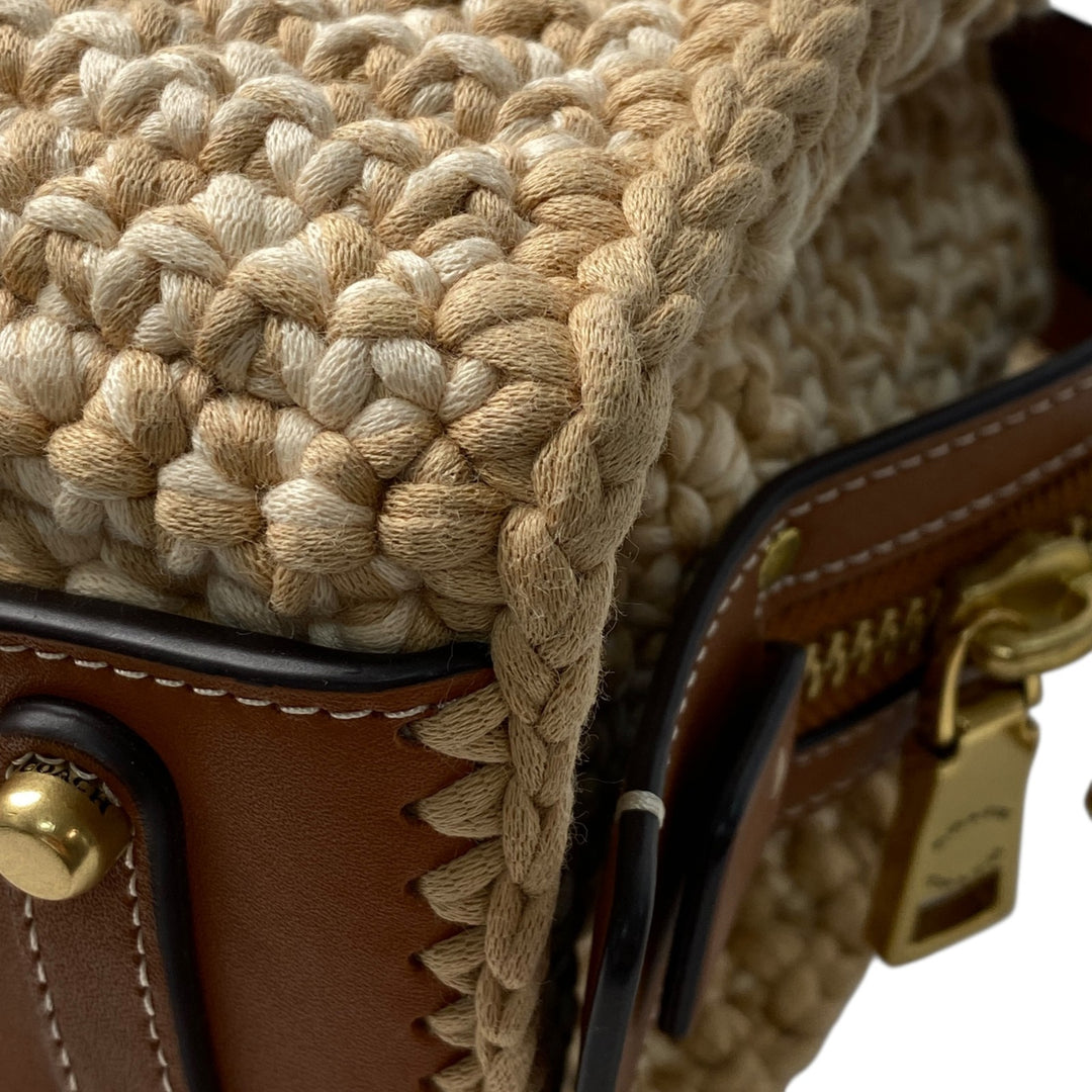 美品 コーチ coach レディース ローグ20 クロシェ 3way ショルダーバッグ ハンドバッグ 斜めがけ クロスボディ