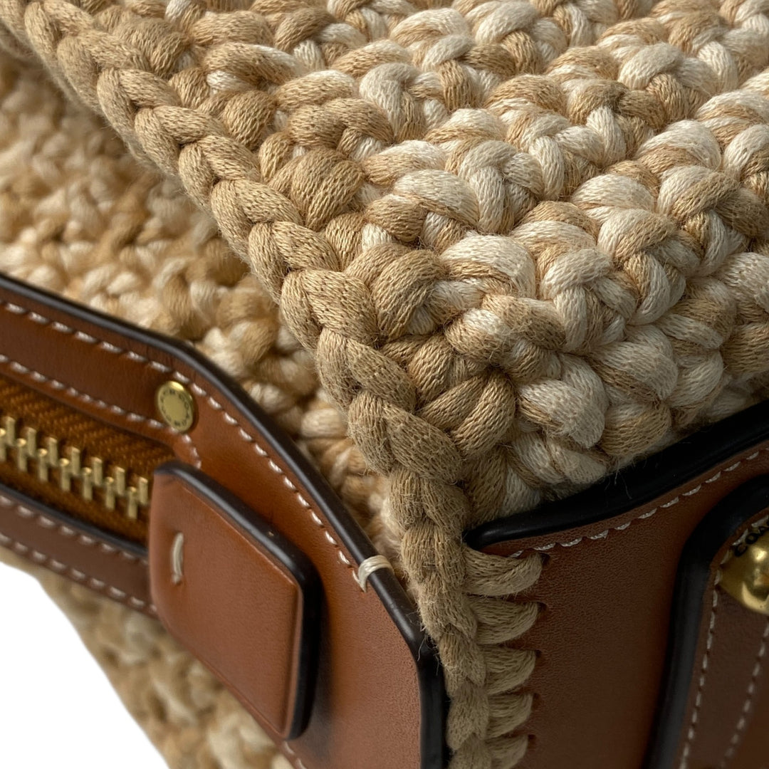 美品 コーチ coach レディース ローグ20 クロシェ 3way ショルダーバッグ ハンドバッグ 斜めがけ クロスボディ