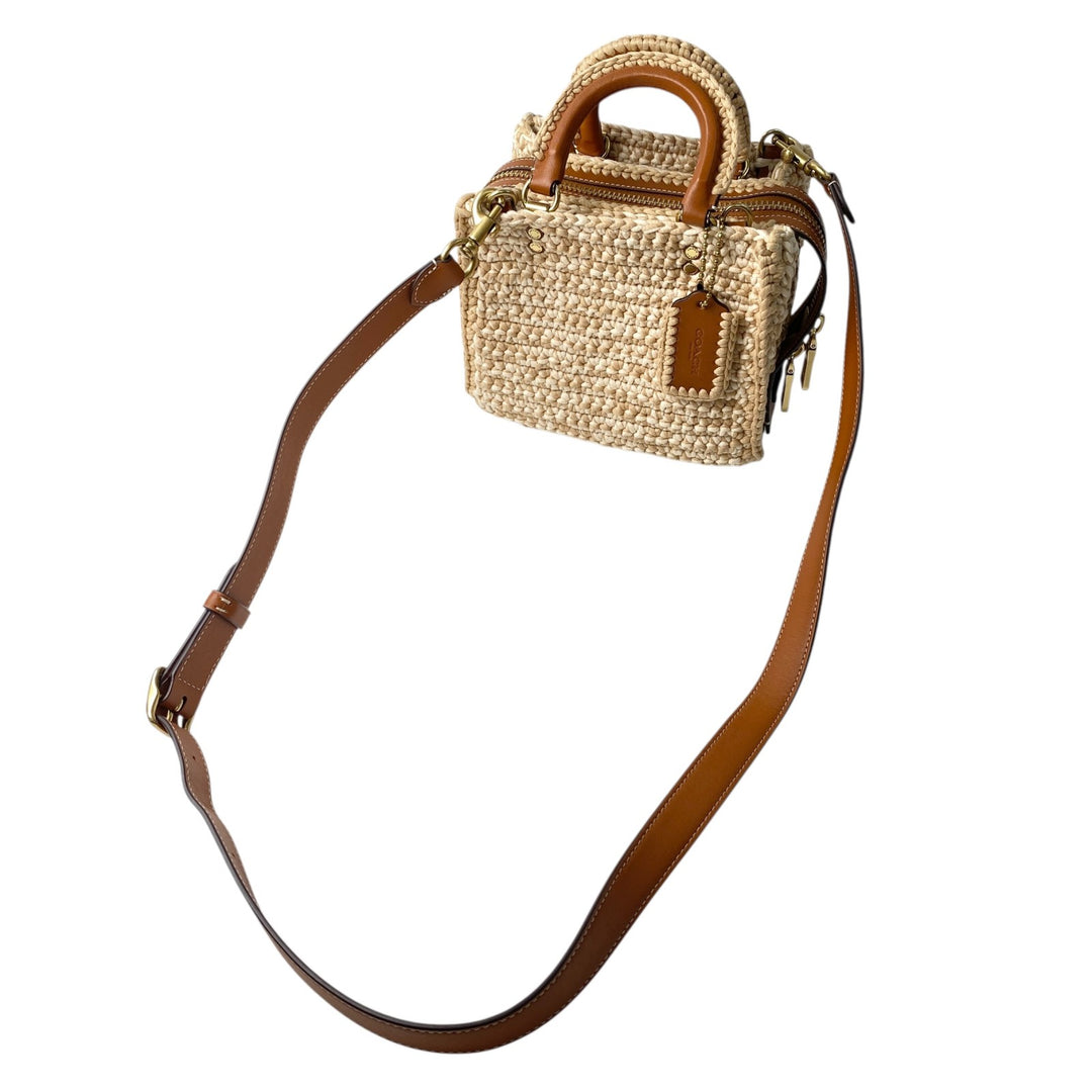 美品 コーチ coach レディース ローグ20 クロシェ 3way ショルダーバッグ ハンドバッグ 斜めがけ クロスボディ