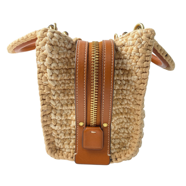 美品 コーチ coach レディース ローグ20 クロシェ 3way ショルダーバッグ ハンドバッグ 斜めがけ クロスボディ