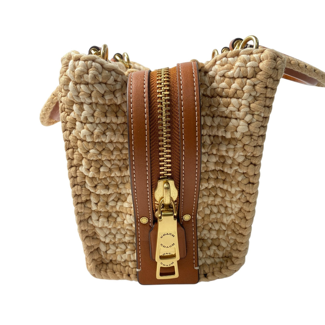 美品 コーチ coach レディース ローグ20 クロシェ 3way ショルダーバッグ ハンドバッグ 斜めがけ クロスボディ