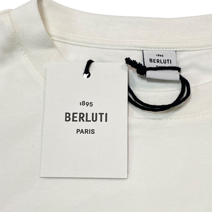 ベルルッティ Berluti メンズ カットソー クルーネック エンブロイダリースクリット ロゴT 刺繍 M
