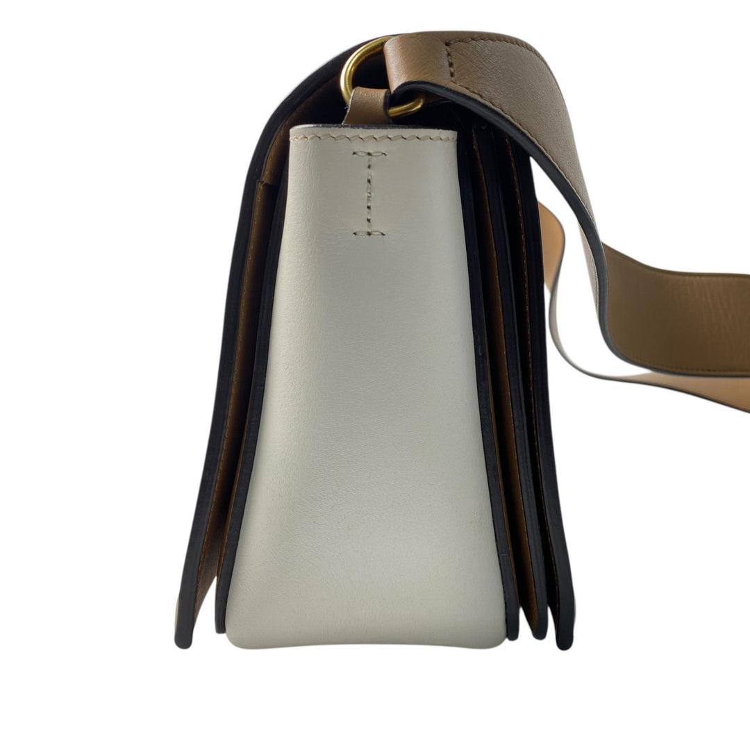 美品 セリーヌ CELINE レディース フレーム レザー ショルダーバッグ