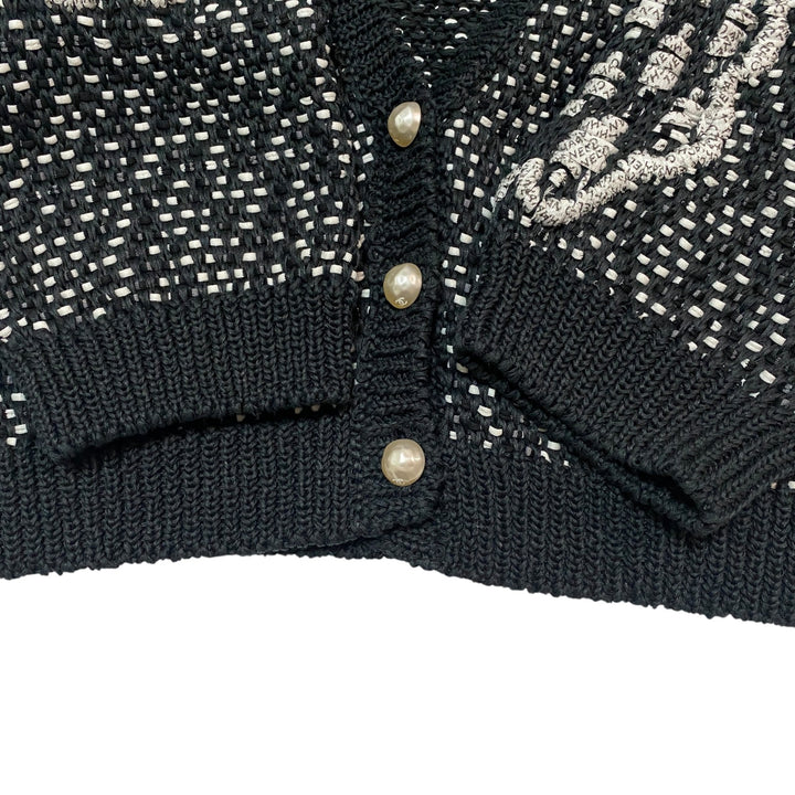 シャネル CHANEL レディース 編み込み ショート丈 ウール カーディガン
