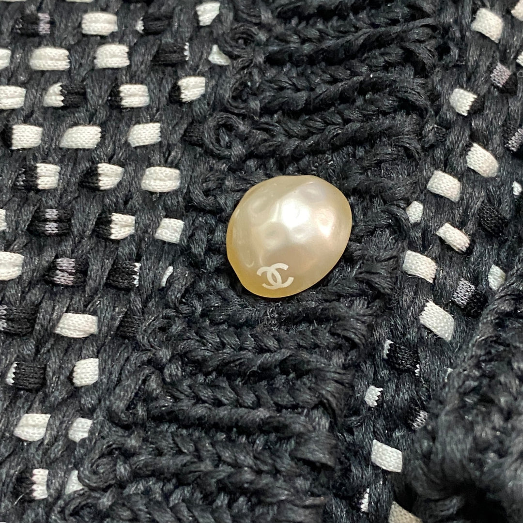 シャネル CHANEL レディース 編み込み ショート丈 ウール カーディガン