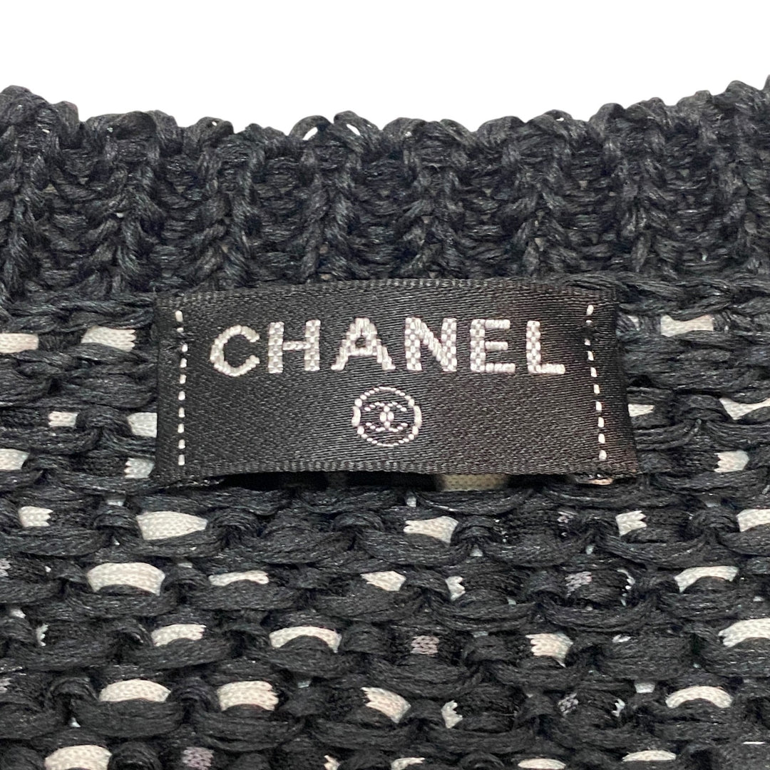 シャネル CHANEL レディース 編み込み ショート丈 ウール カーディガン