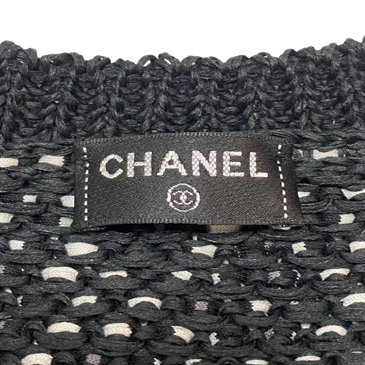 シャネル CHANEL レディース 編み込み ショート丈 ウール カーディガン