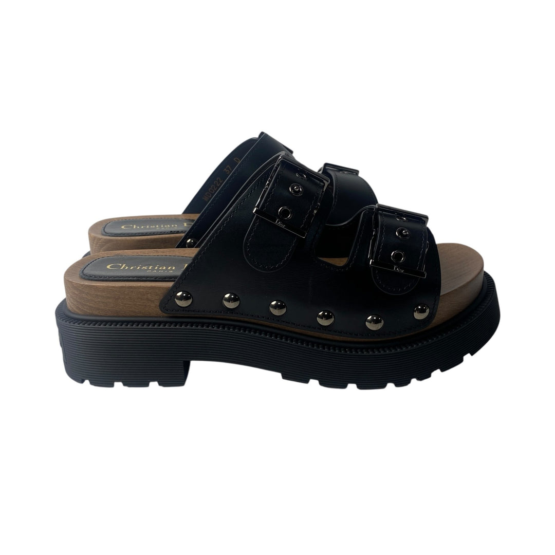 美品 ディオール DIOR レディース コンフォートサンダル スタッズ 37