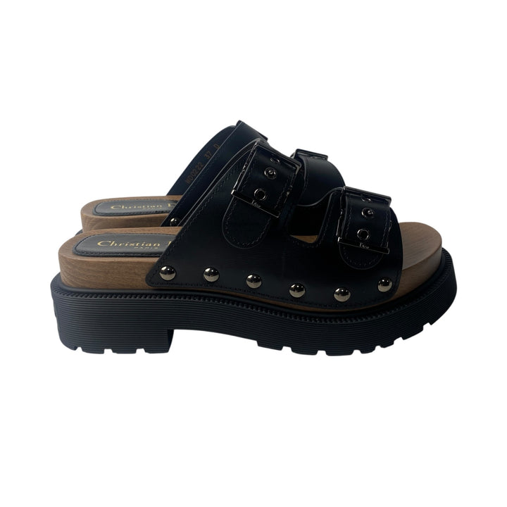 美品 ディオール DIOR レディース コンフォートサンダル スタッズ 37