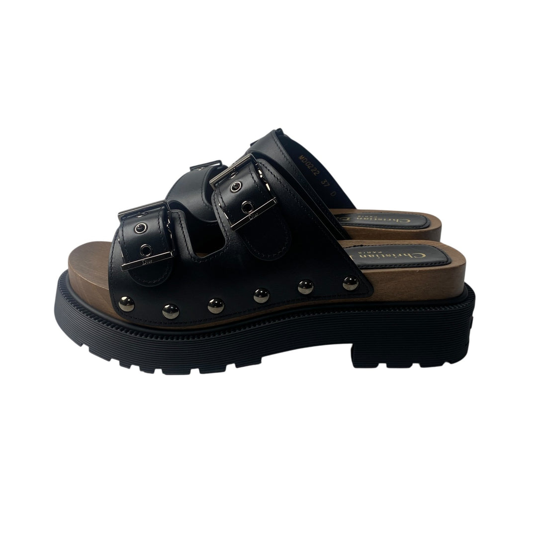 美品 ディオール DIOR レディース コンフォートサンダル スタッズ 37