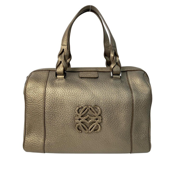 ロエベ LOEWE フスタ ハンドバッグ ボストンバッグ アナグラム ゴールド レディース