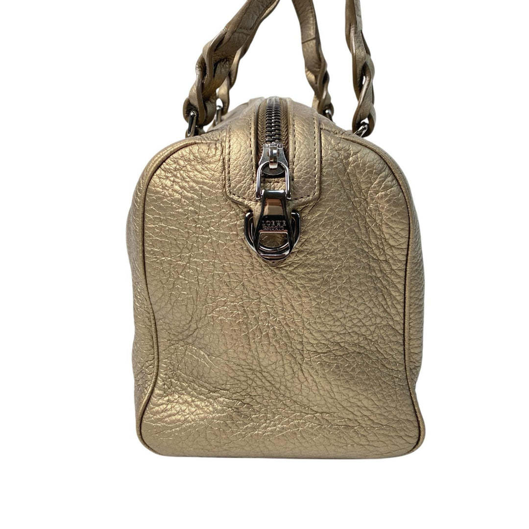 ロエベ LOEWE フスタ ハンドバッグ ボストンバッグ アナグラム ゴールド レディース