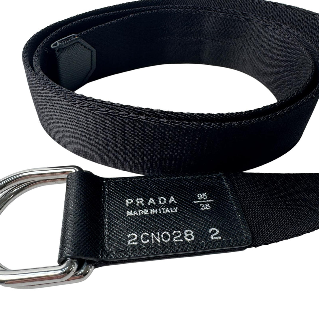 プラダ PRADA ウーブン Re-Nylon 三角ロゴ ベルト 2CN028 2 メンズ