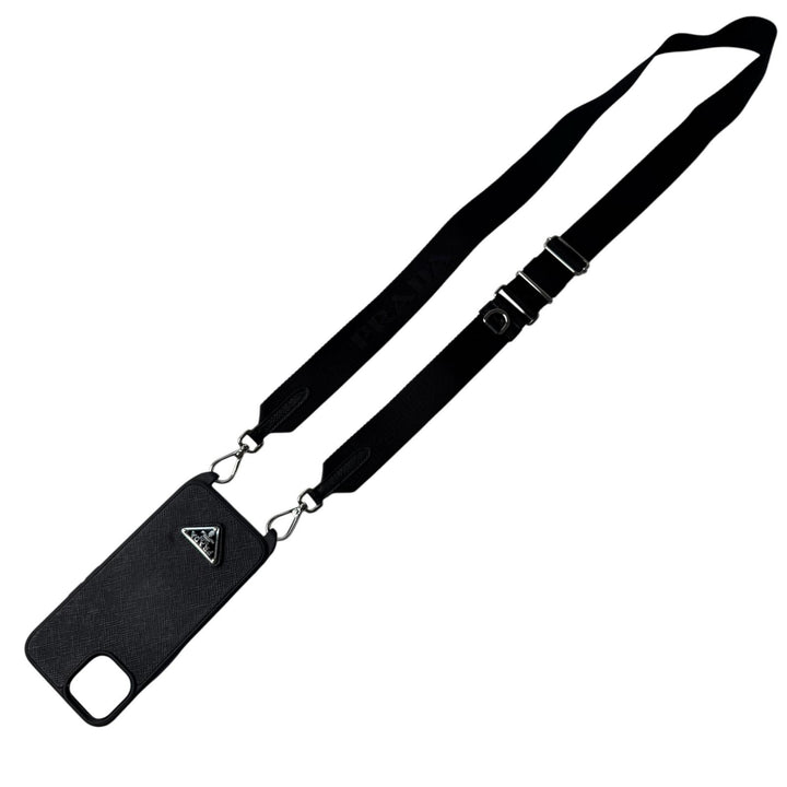 プラダ PRADA サフィアーノ 三角ロゴ iPhone15 ショルダー スマホケース 1ZH173 ユニセックス