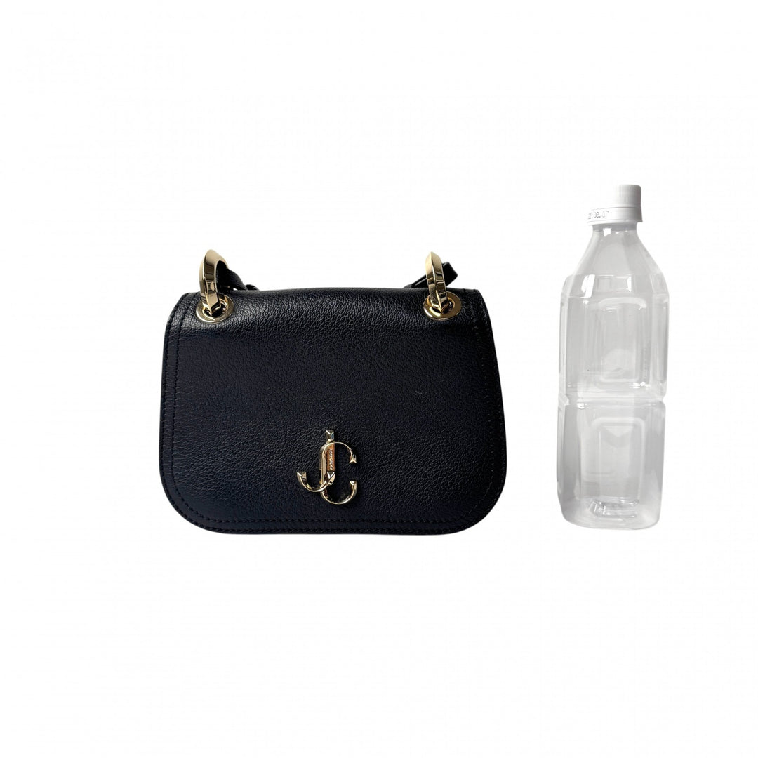 美品 ジミーチュウ JIMMY CHOO ヴァレンヌ ショルダーバッグ ブラック ゴールド金具 斜めがけ クロスボディ レディース