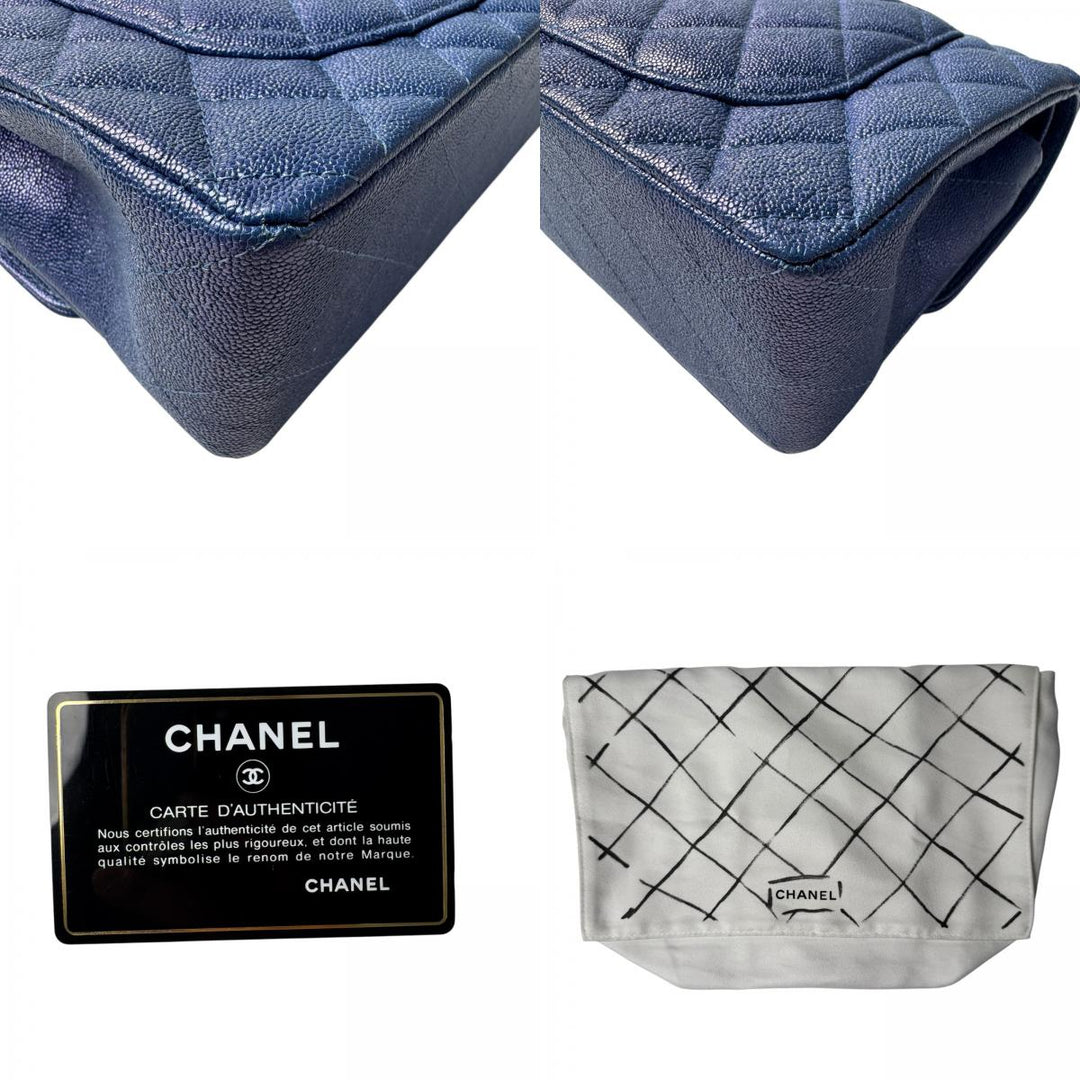 未使用 シャネル CHANEL マトラッセ23 キャビアスキン Wフラップ ショルダーバッグ 27番台 レディース