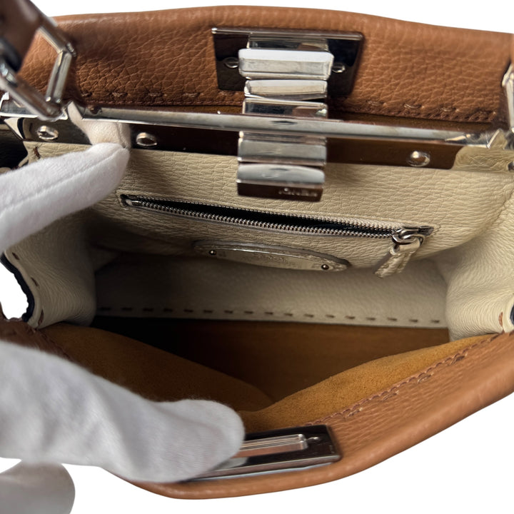 美品 フェンディ FENDI ピーカブー セレリア 2way ミニショルダーバッグ ハンドバッグ 8BN244 斜めがけ クロスボディ レディース