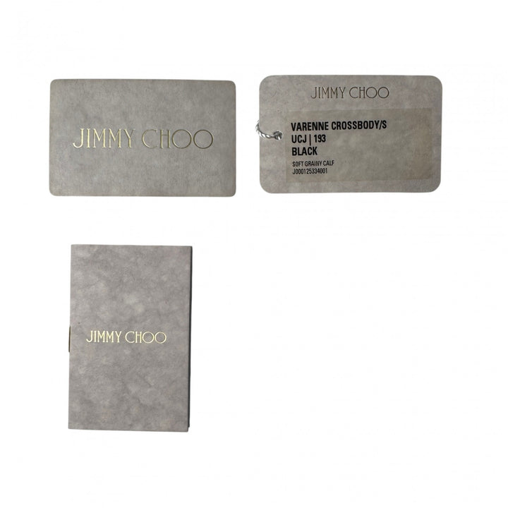 美品 ジミーチュウ JIMMY CHOO ヴァレンヌ ショルダーバッグ ブラック ゴールド金具 斜めがけ クロスボディ レディース