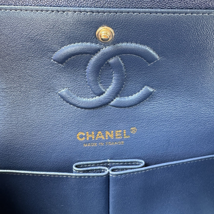 未使用 シャネル CHANEL マトラッセ23 キャビアスキン Wフラップ ショルダーバッグ 27番台 レディース
