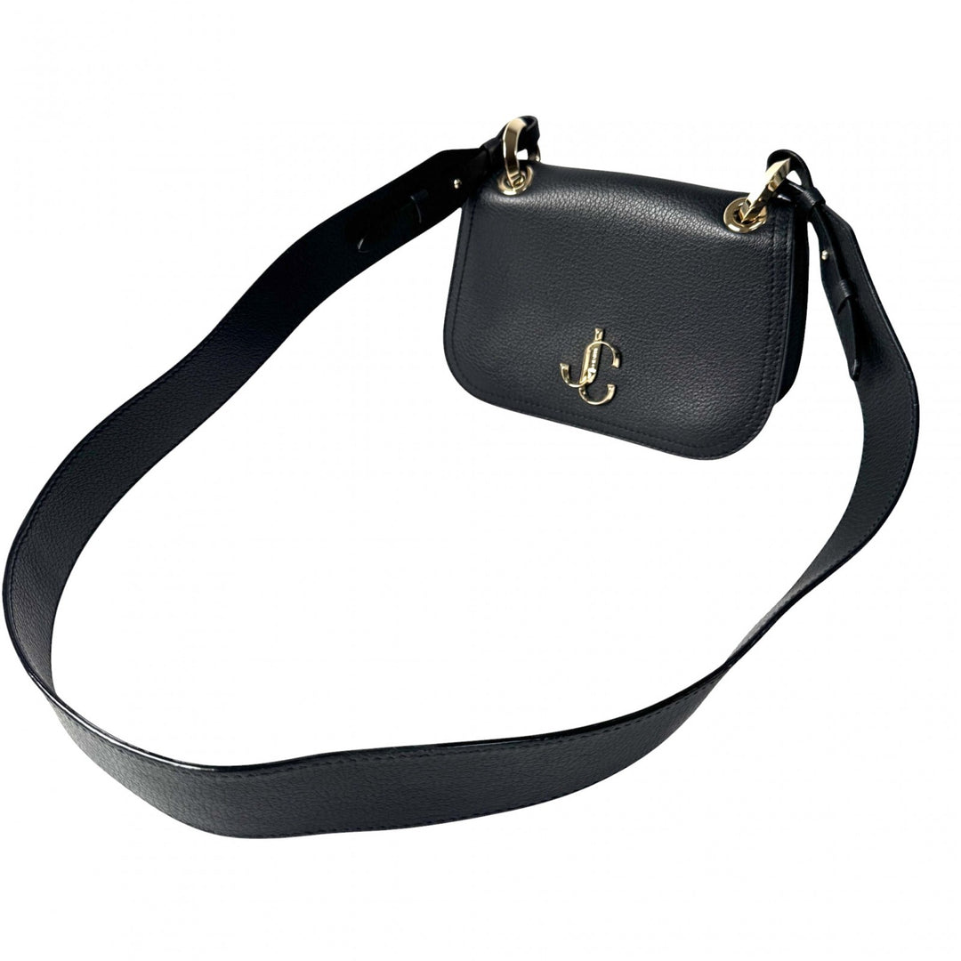 美品 ジミーチュウ JIMMY CHOO ヴァレンヌ ショルダーバッグ ブラック ゴールド金具 斜めがけ クロスボディ レディース