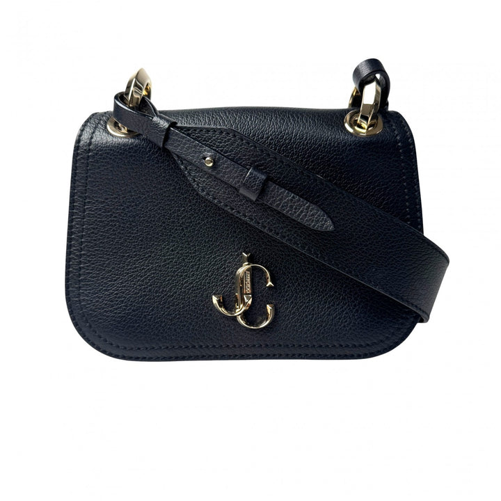 美品 ジミーチュウ JIMMY CHOO ヴァレンヌ ショルダーバッグ ブラック ゴールド金具 斜めがけ クロスボディ レディース