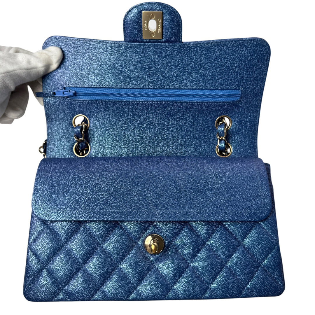 未使用 シャネル CHANEL マトラッセ23 キャビアスキン Wフラップ ショルダーバッグ 27番台 レディース